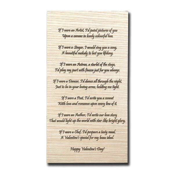 Valentine'S Day Romantic Poem Greeting Card For Him/Her - Zuaad