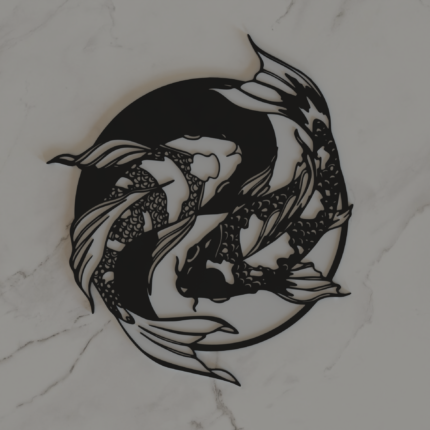 Koi Yin-Yang Wall Art
