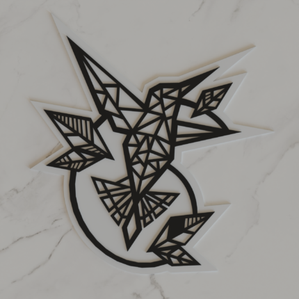 Geometric Hummingbird Wall Art