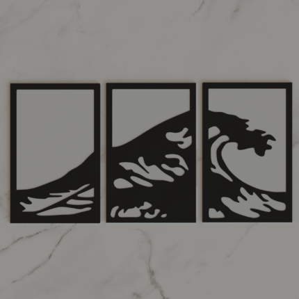 Ocean Wave Triptych Wall Art