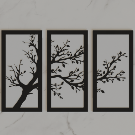 Branching Tree Triptych Wall Art