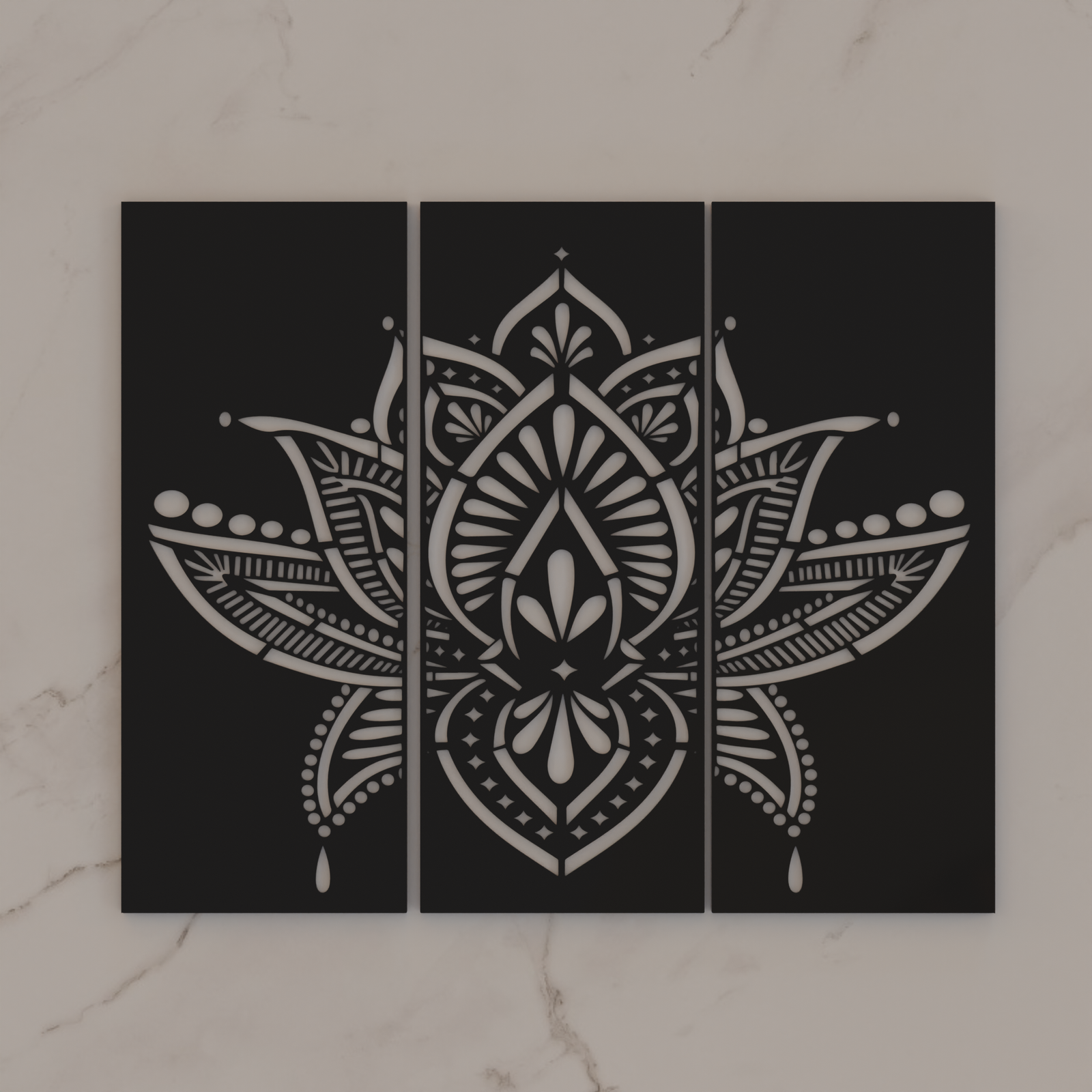 Mandala Wall Art Triptych
